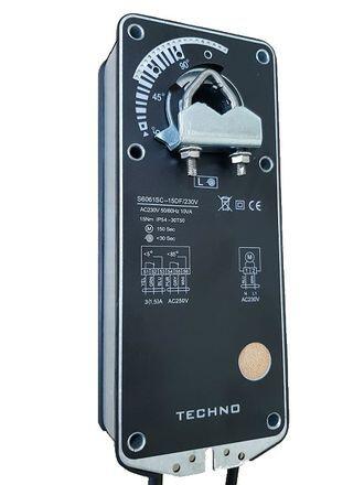 TECHNO SC-10DN/24V привод для воздушной заслонки с возвратной пружиной, без концевых выключателей, 24В 10Nm