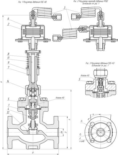 Регулятор давления РДС-НО DN150
