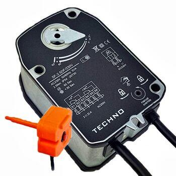 TECHNO SF-3.5DFS/24V электропривод противопожарный с пружиной 3.5Nm, ON/OFF, 2SPDT, S(72°С), 24AC/DC